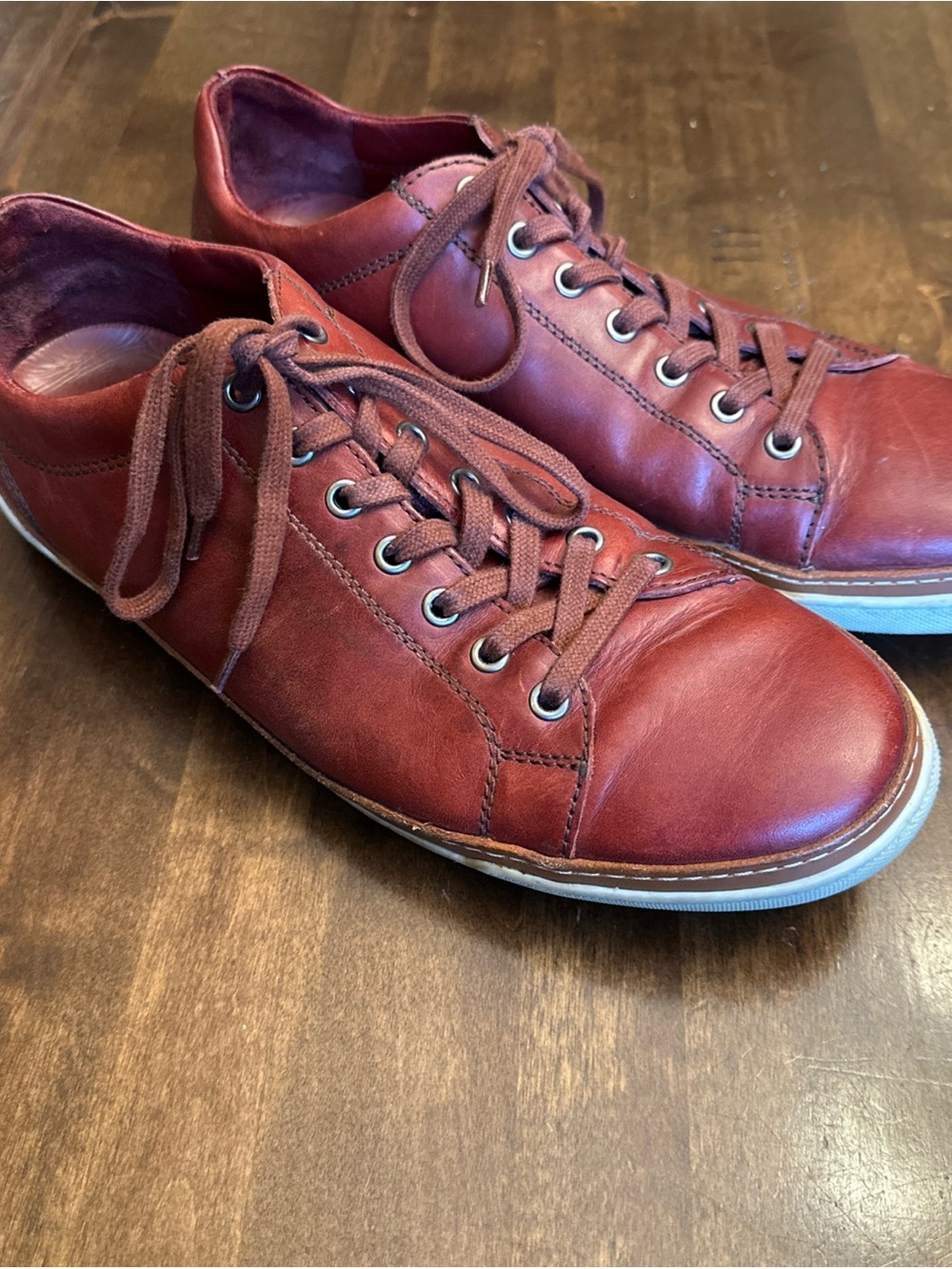 Allen Edmonds Porter City Derby Sneakers 9.5 Leather Lace Up *Shows Wear